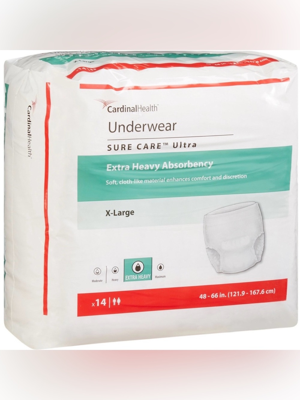 XL Adult Cardinal Health Sure Care Ultra Extra Heavy Absorption